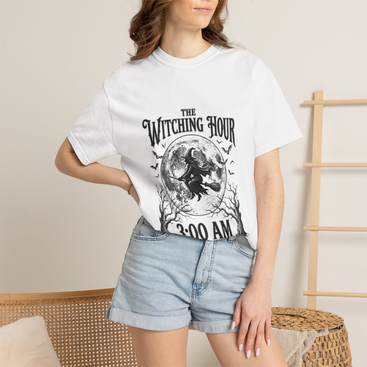 The Witching Hour 3:00 AM T-Shirt | Witch Moon, Bats, Halloween