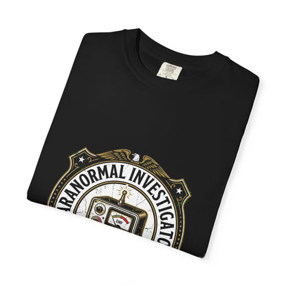 Paranormal Investigator Badge T-shirt | Ghost Hunting Equipment Graphic