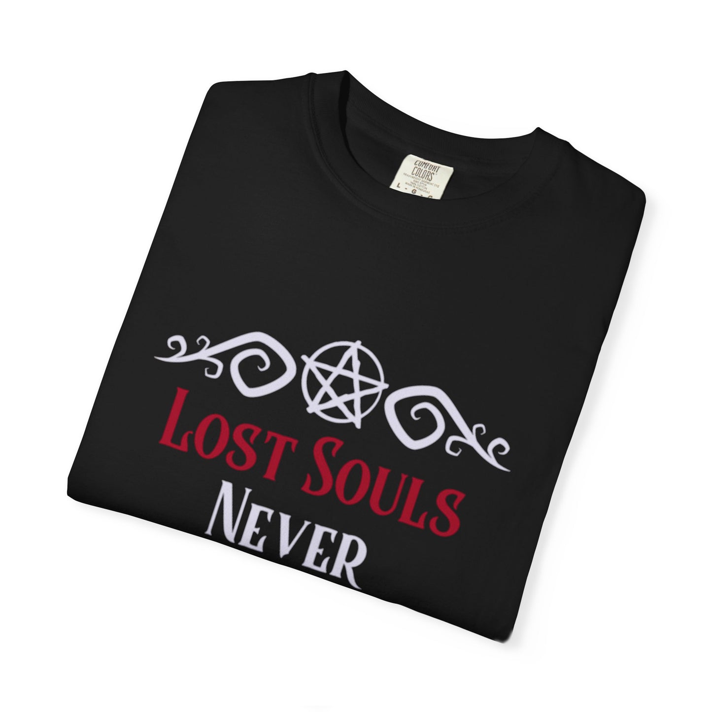 Lost Souls Never Rest T-shirt | Gothic Pentagram Design