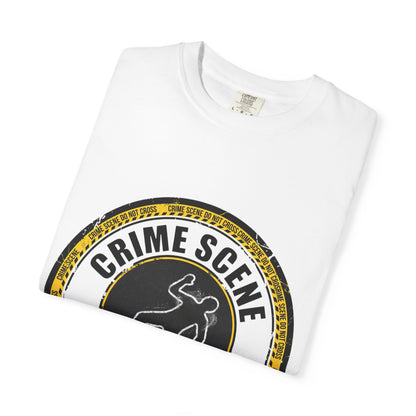 Crime Scene Do Not Cross T-shirt | Chalk Outline Badge Design