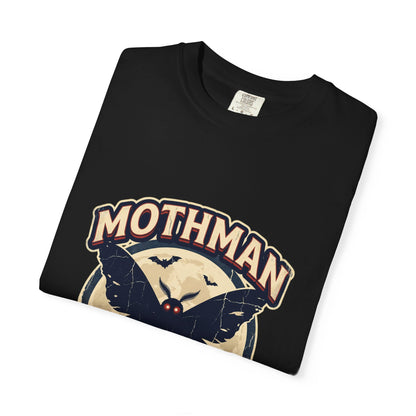 Mothman Was Right T-shirt | Cryptid Mothman Illustration, Retro Moon Design