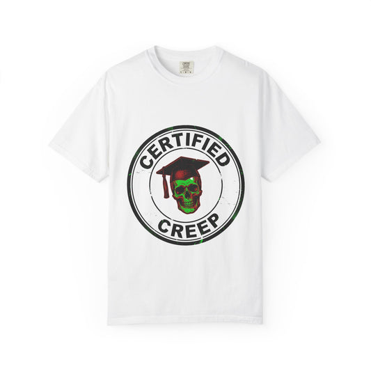 Certified Creep Skull Graduation T-shirt | Creepy Student Design