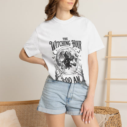 The Witching Hour 3:00 AM T-Shirt | Witch Moon, Bats, Halloween