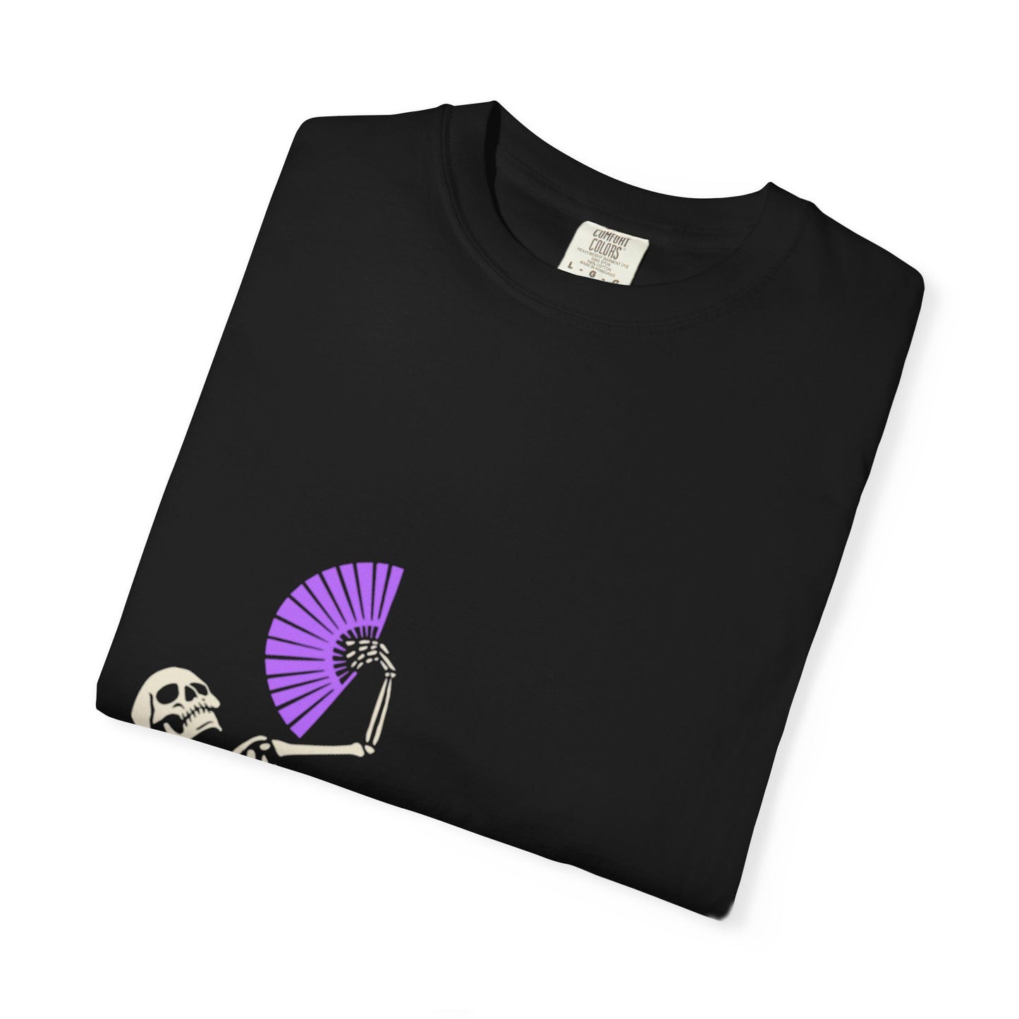 Reclining Skeleton with Fan T-Shirt | Paint Me Like One of Your French Girls