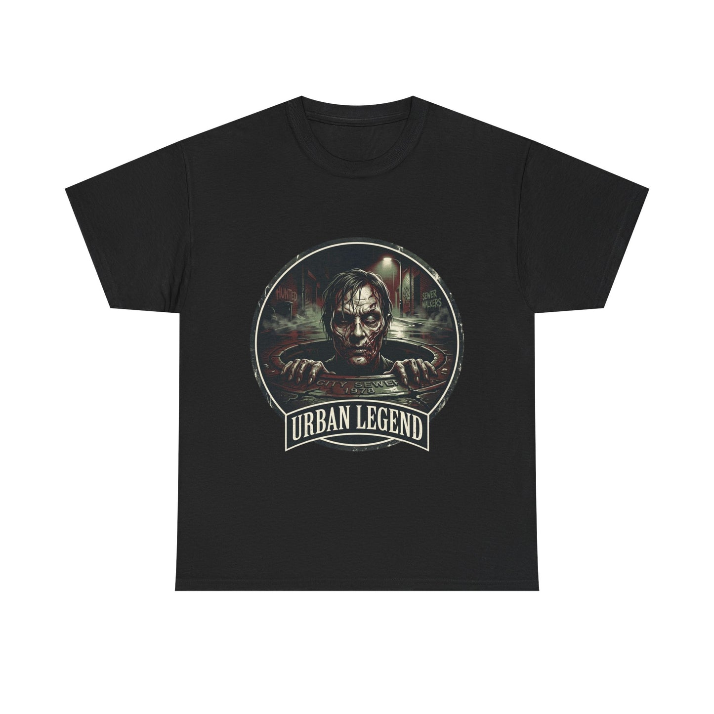 Urban Legend Horror Face T-Shirt | Creepy Sewer Monster Tee