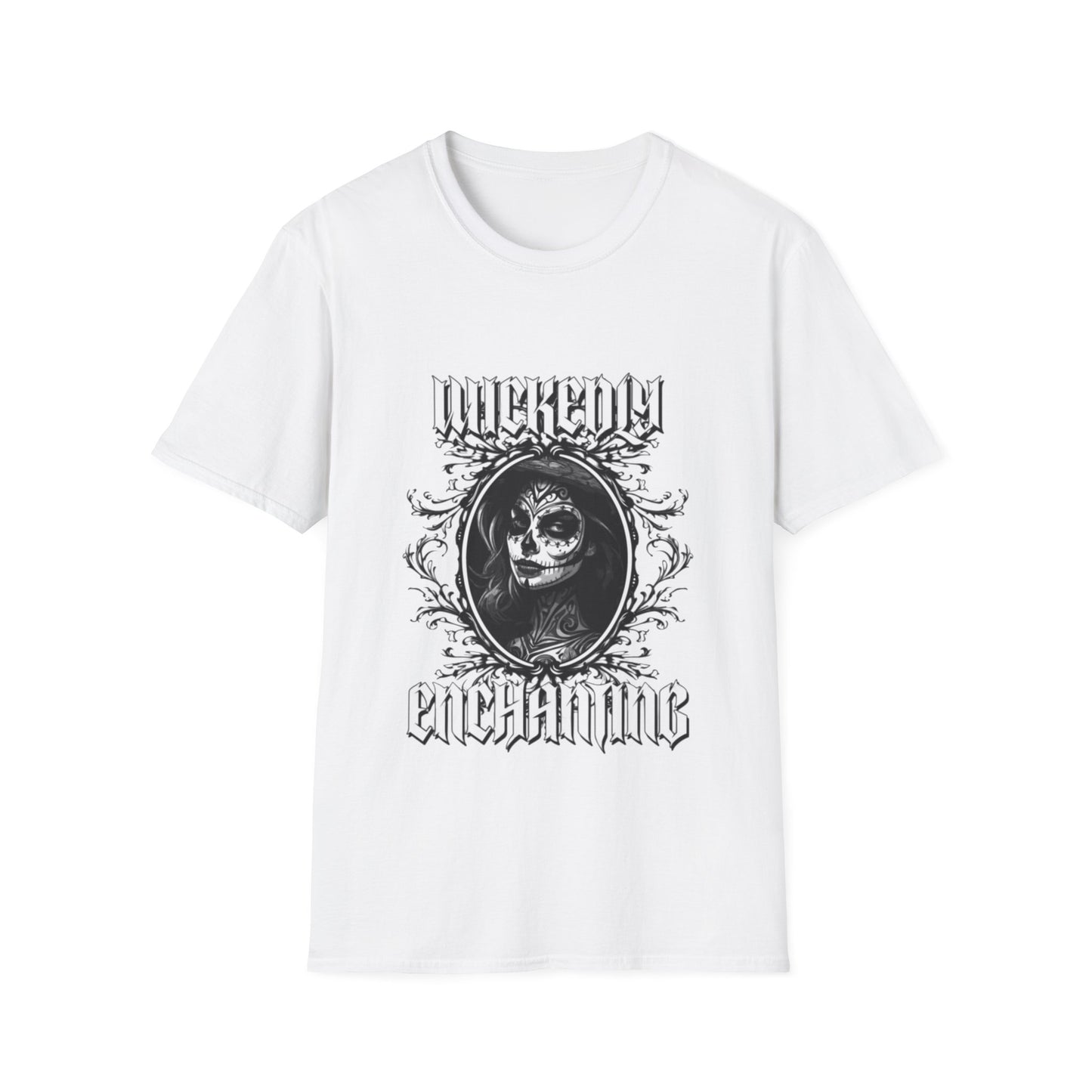 Skull Portrait T-Shirt | Day of the Dead Gothic Illustration