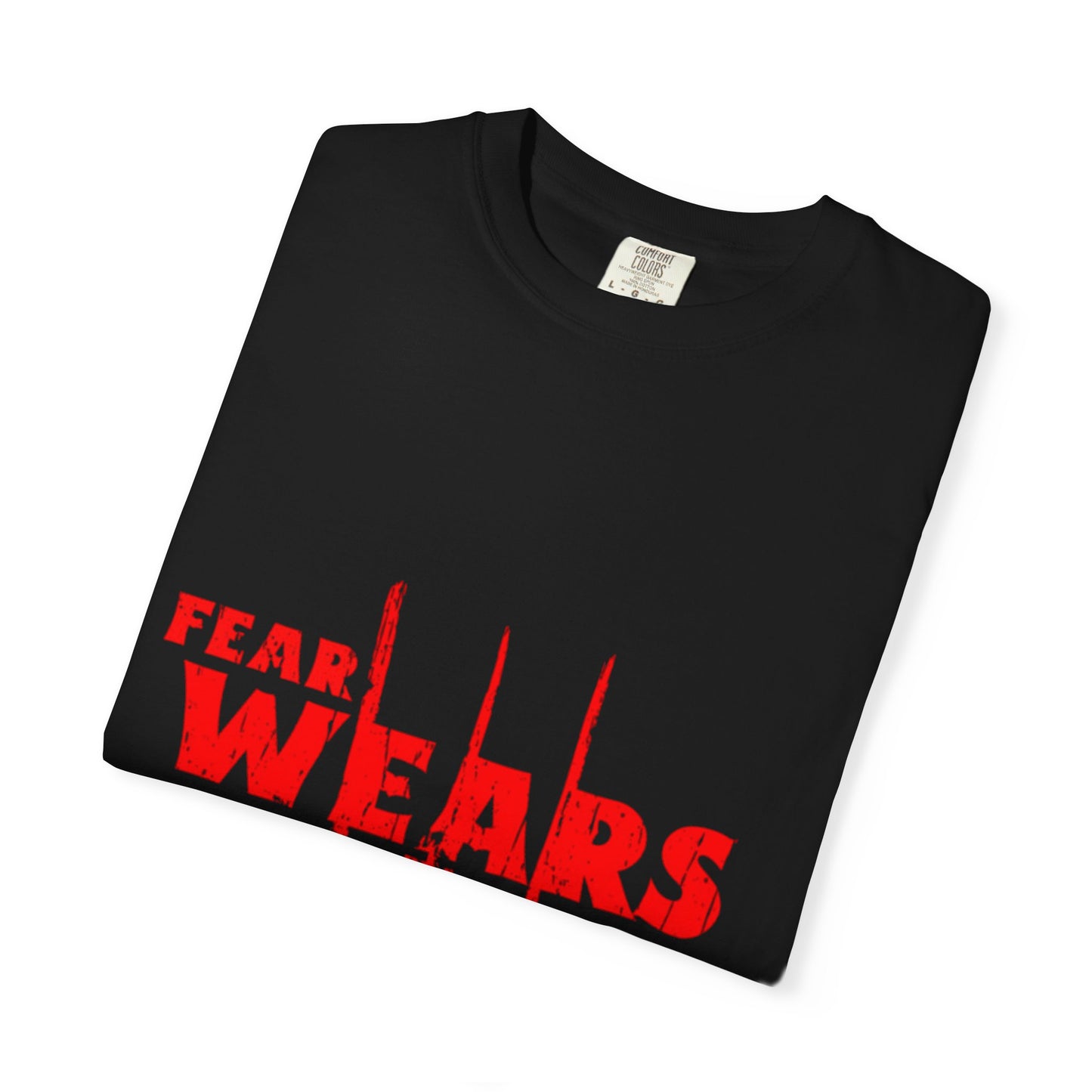 Fear Wears a Beautiful Face T-shirt, Horror Quote Tee, Red Claw Graphic