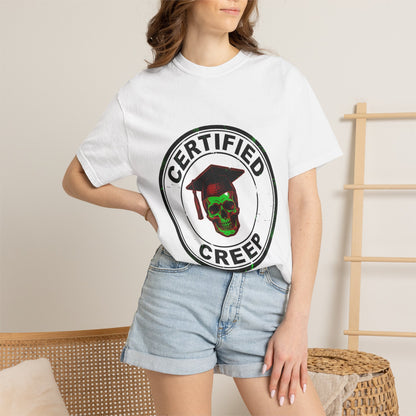 Certified Creep Skull Graduation T-shirt | Creepy Student Design