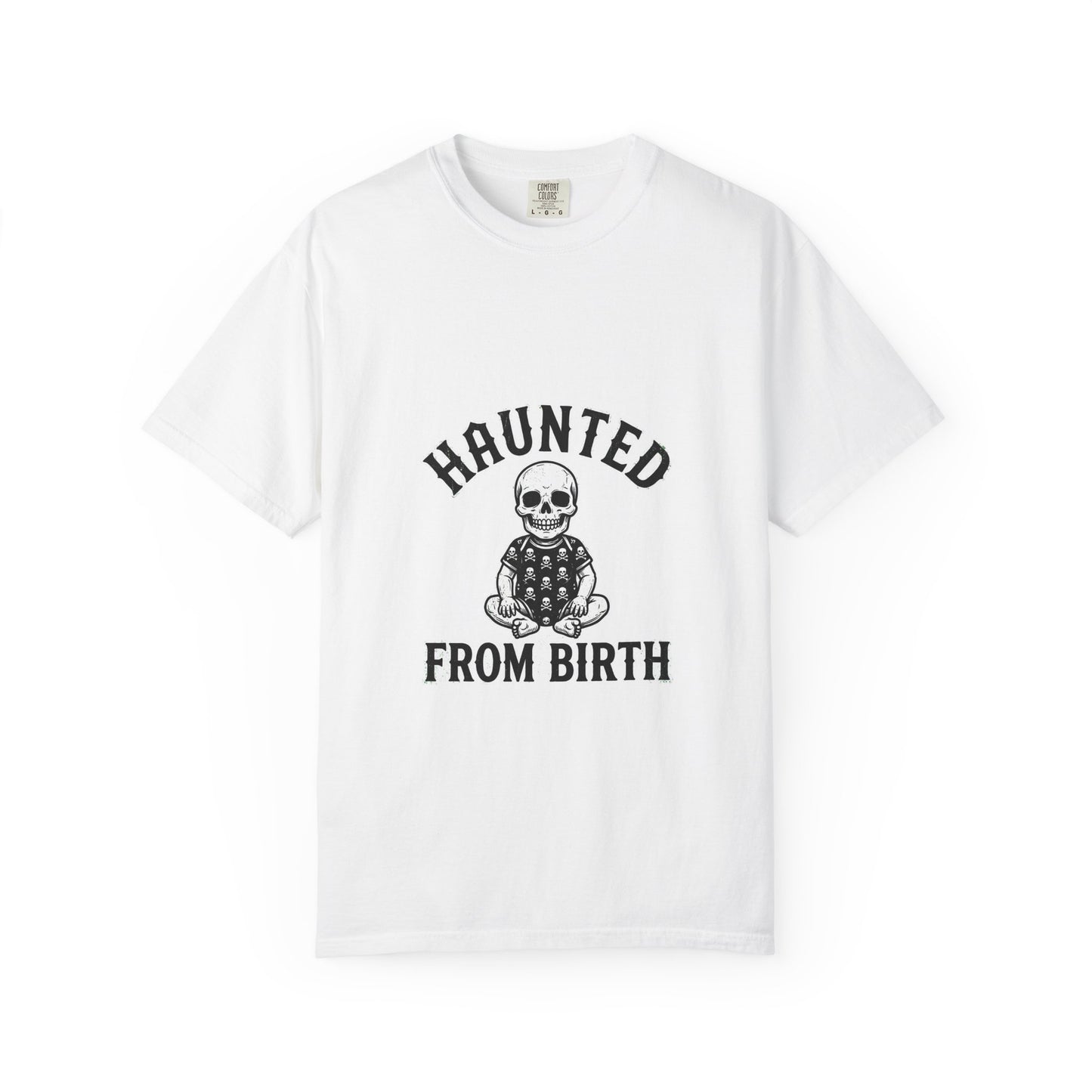 Haunted From Birth skull baby, T-Shirt | spooky vintage graphic