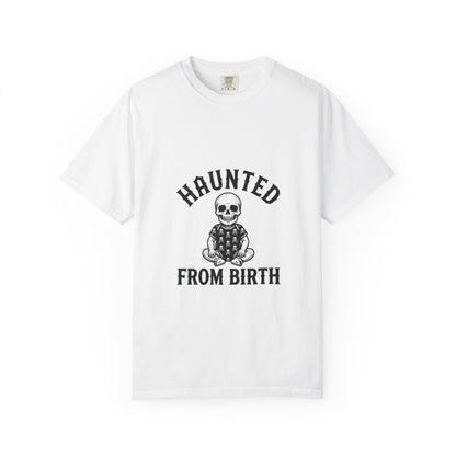 Haunted From Birth skull baby, T-Shirt | spooky vintage graphic