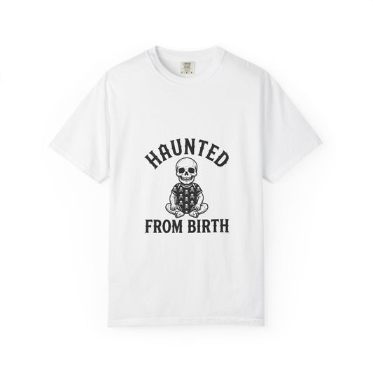 Haunted From Birth skull baby, T-Shirt | spooky vintage graphic