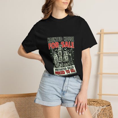 Haunted House For Sale T-Shirt | Motivated Seller Priced To Kill, Halloween Shirt
