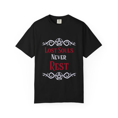 Lost Souls Never Rest T-shirt | Gothic Pentagram Design